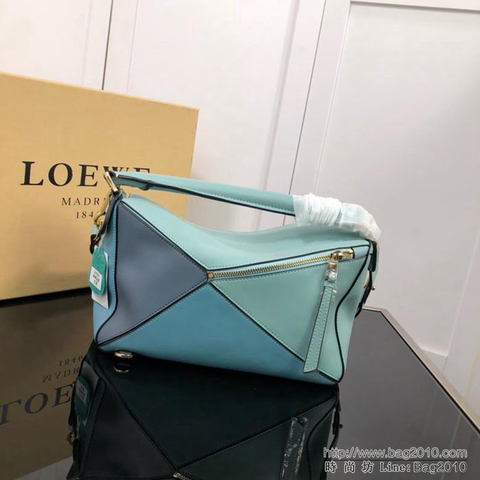 LOEWE羅意威 拼色熱銷款 puzzle bag 可折疊 牛皮手提肩背包 大小號 L0153  jdl1244